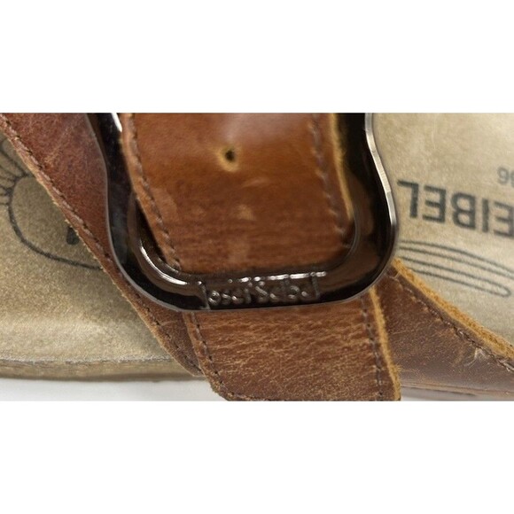 Joseph Siebel Tonga 77 Leather Toe Ring Thong Camel Brown Size 7-7.5 - Picture 9 of 10